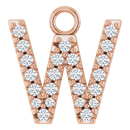 .08 CTW Lab-Grown Diamond Initial Dangle