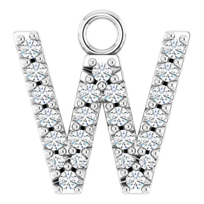 .08 CTW Natural Diamond Initial Dangle