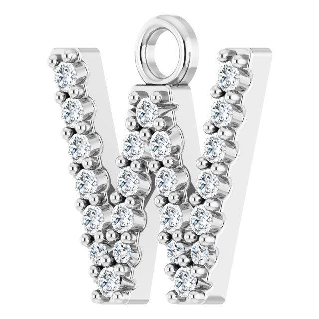 .08 CTW Natural Diamond Initial Dangle