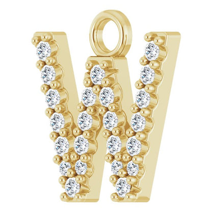 .08 CTW Natural Diamond Initial Dangle