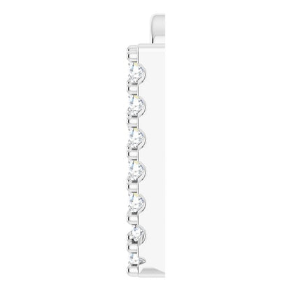 .08 CTW Natural Diamond Initial Dangle