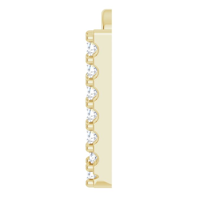 .08 CTW Natural Diamond Initial Dangle