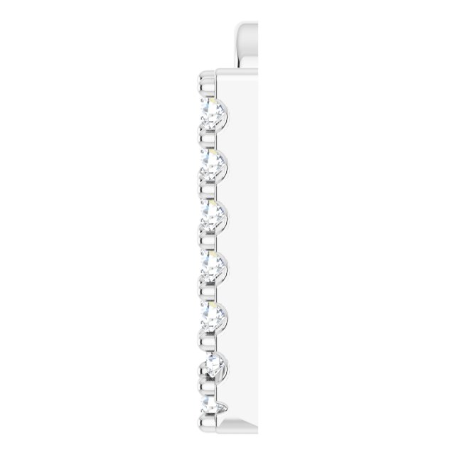 .08 CTW Lab-Grown Diamond Initial Dangle