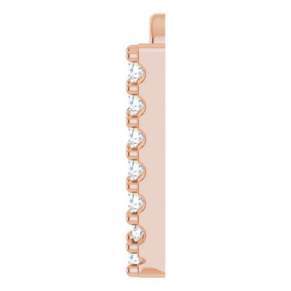 .08 CTW Natural Diamond Initial Dangle