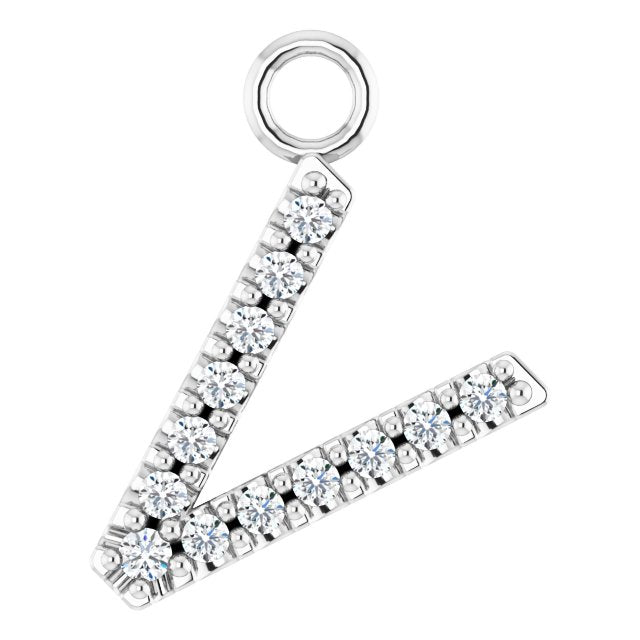 .03 CTW Lab-Grown Diamond Initial Dangle