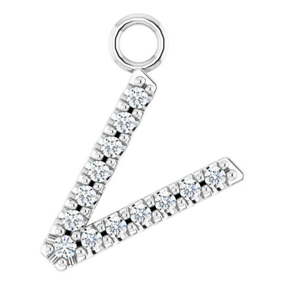 .03 CTW Lab-Grown Diamond Initial Dangle
