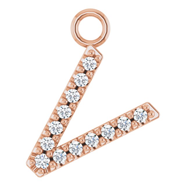 .03 CTW Lab-Grown Diamond Initial Dangle