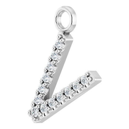 .03 CTW Natural Diamond Initial Dangle