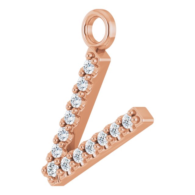 .03 CTW Natural Diamond Initial Dangle