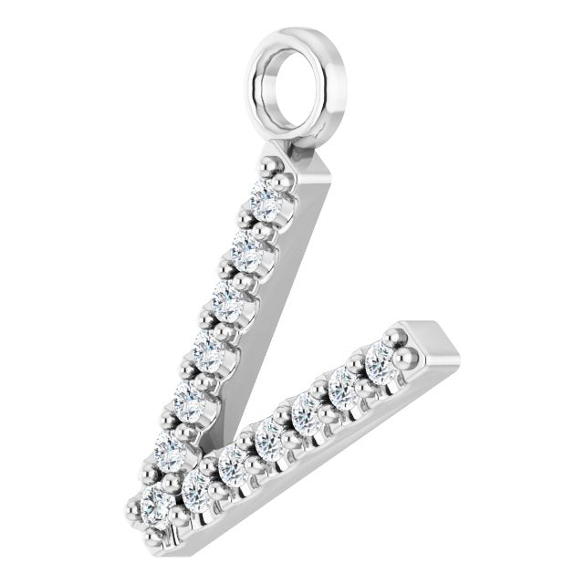 .03 CTW Lab-Grown Diamond Initial Dangle