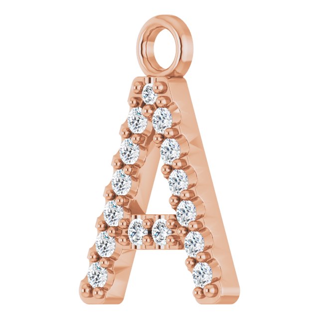 .06 CTW Lab-Grown Diamond Initial Dangle