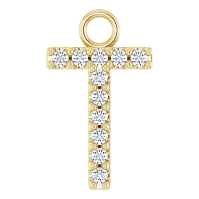 .04 CTW Lab-Grown Diamond Initial Dangle