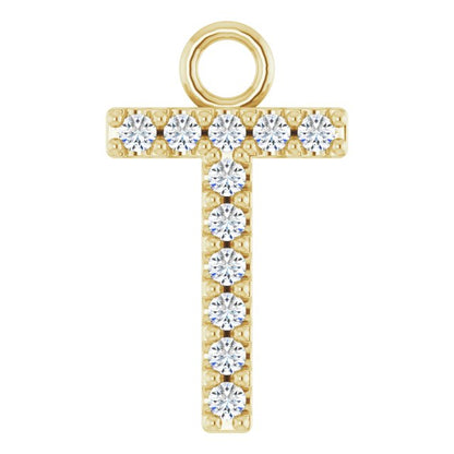 .04 CTW Lab-Grown Diamond Initial Dangle