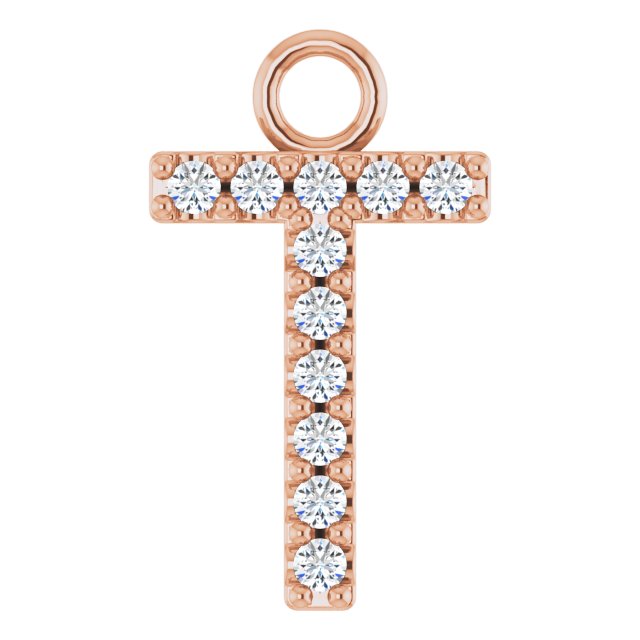 .04 CTW Lab-Grown Diamond Initial Dangle