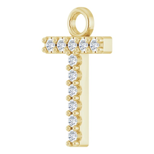 .04 CTW Lab-Grown Diamond Initial Dangle