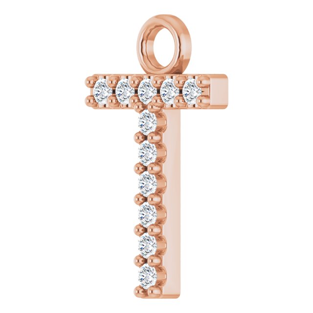 .04 CTW Natural Diamond Initial Dangle