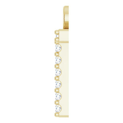 .04 CTW Natural Diamond Initial Dangle