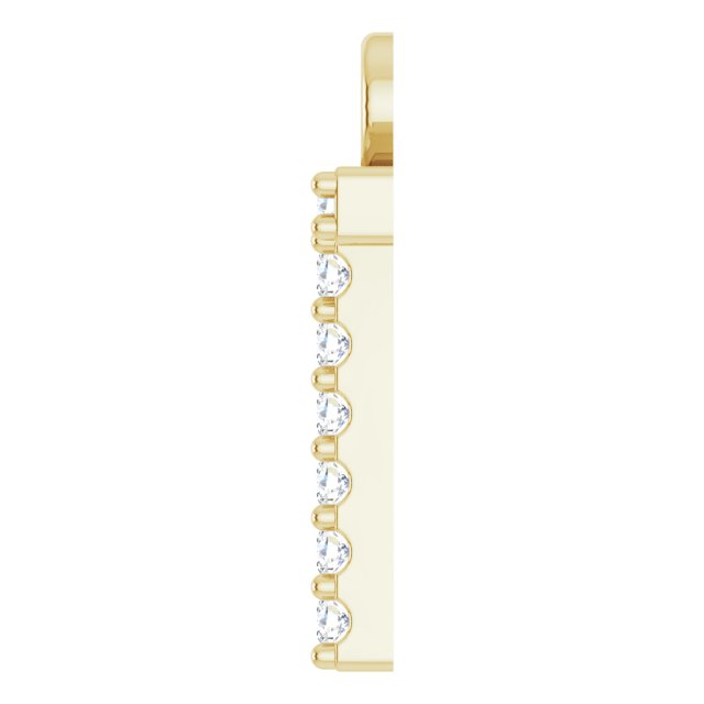 .04 CTW Lab-Grown Diamond Initial Dangle