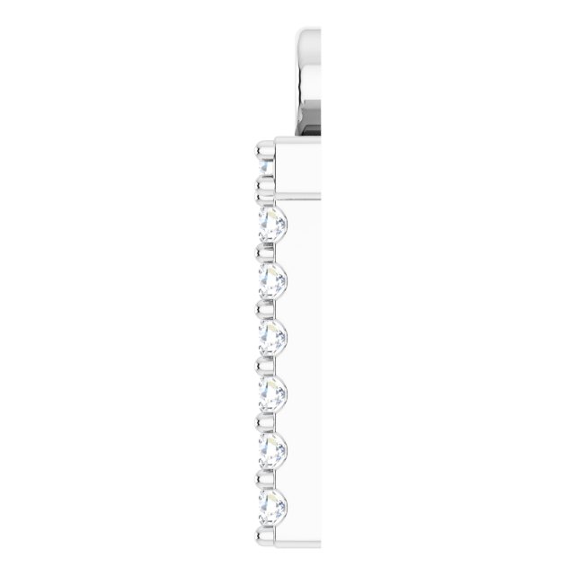 .04 CTW Lab-Grown Diamond Initial Dangle
