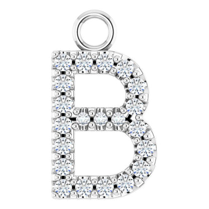 .08 CTW Natural Diamond Initial Dangle