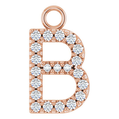 .08 CTW Lab-Grown Diamond Initial Dangle