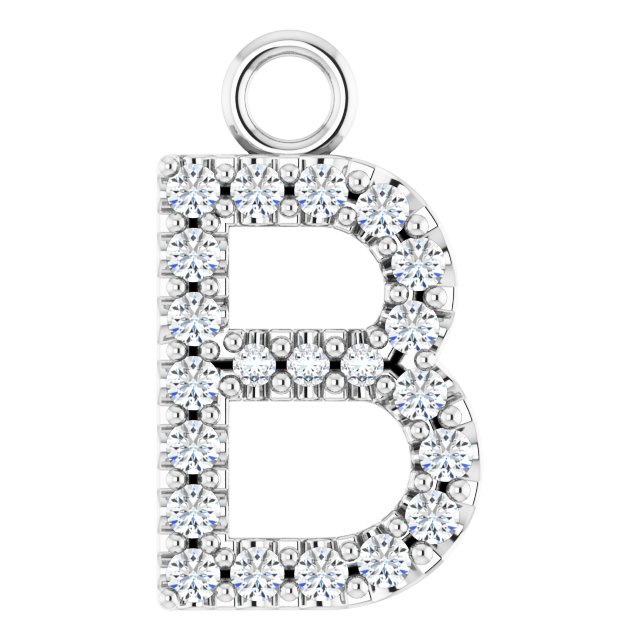 .08 CTW Lab-Grown Diamond Initial Dangle