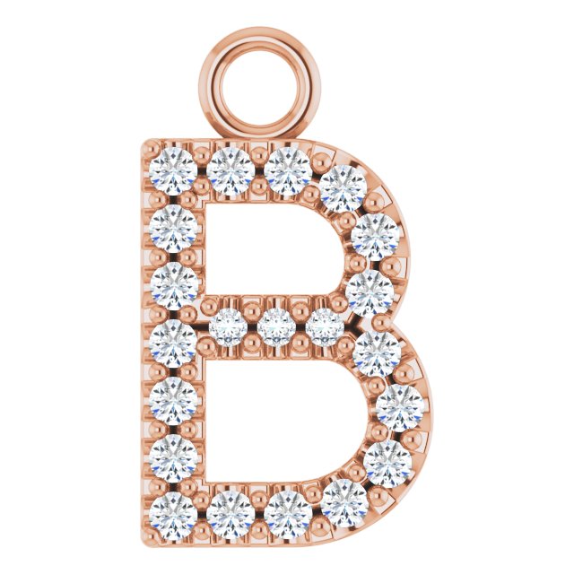 .08 CTW Natural Diamond Initial Dangle