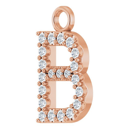 .08 CTW Lab-Grown Diamond Initial Dangle