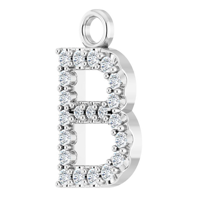 .08 CTW Lab-Grown Diamond Initial Dangle