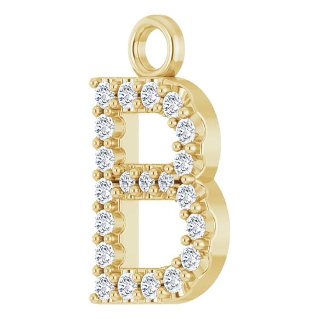 .08 CTW Lab-Grown Diamond Initial Dangle