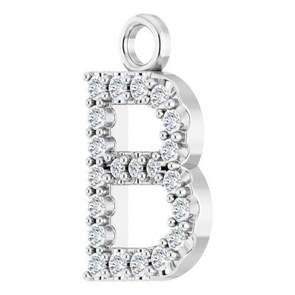 .08 CTW Natural Diamond Initial Dangle