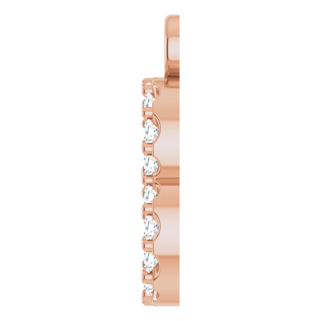 .08 CTW Lab-Grown Diamond Initial Dangle