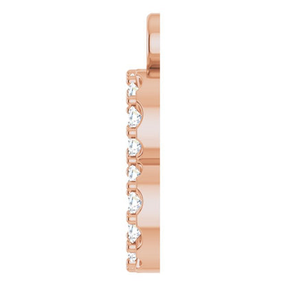 .08 CTW Lab-Grown Diamond Initial Dangle