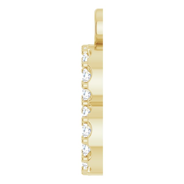 .08 CTW Lab-Grown Diamond Initial Dangle