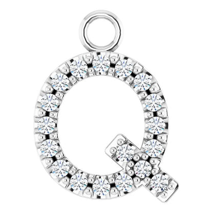 .07 CTW Natural Diamond Initial Dangle