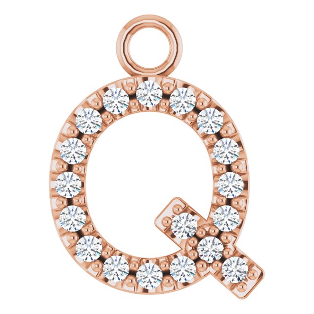 .07 CTW Lab-Grown Diamond Initial Dangle