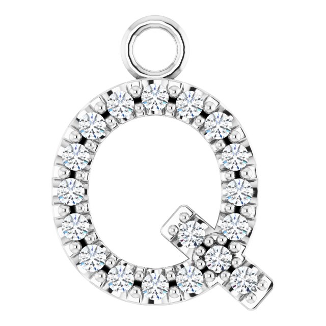 .07 CTW Lab-Grown Diamond Initial Dangle