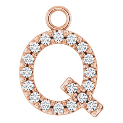 .07 CTW Natural Diamond Initial Dangle