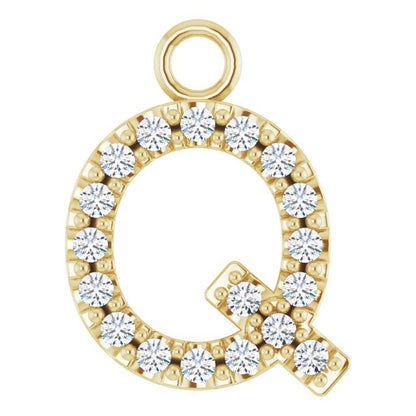 .07 CTW Natural Diamond Initial Dangle