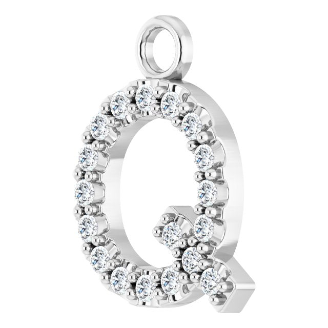 .07 CTW Natural Diamond Initial Dangle