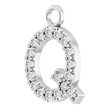 .07 CTW Natural Diamond Initial Dangle