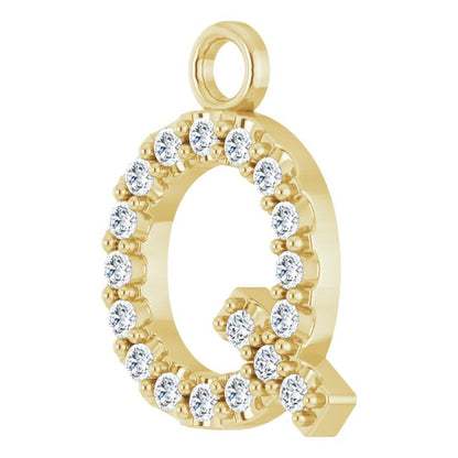 .07 CTW Lab-Grown Diamond Initial Dangle