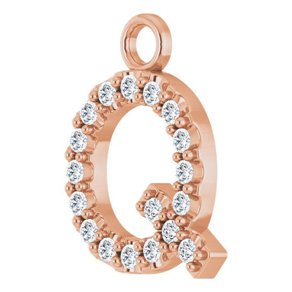 .07 CTW Natural Diamond Initial Dangle