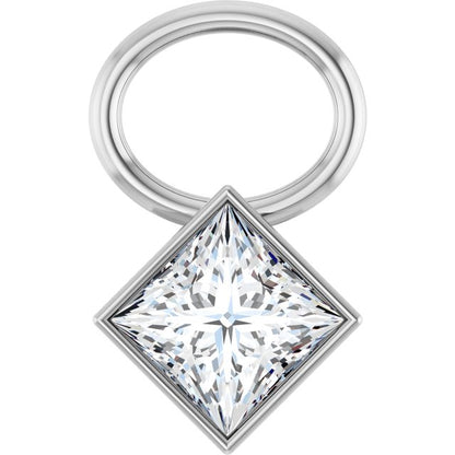 1/6 CT Lab-Grown Diamond Hoop Dangle, 5.08 mm x 8.29 mm