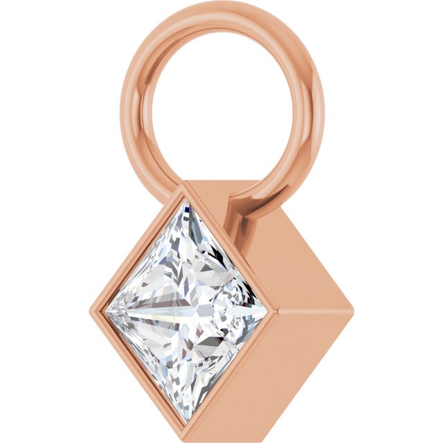 1/6 CT Lab-Grown Diamond Hoop Dangle, 5.08 mm x 8.29 mm