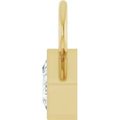 1/6 CTW Natural Diamond Dangle, 5.08 mm x 8.29 mm