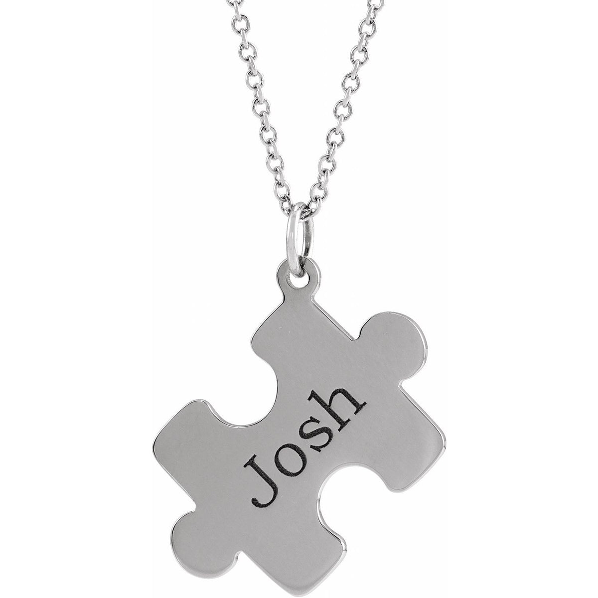 Engravable Puzzle Piece 16-18" Necklace