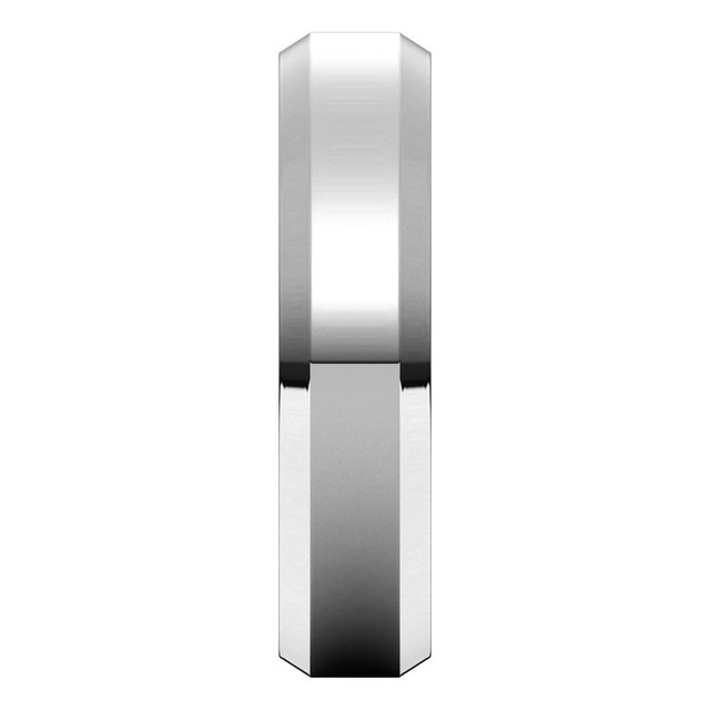 Sterling Silver Beveled-Edge Comfort-Fit Flat Band