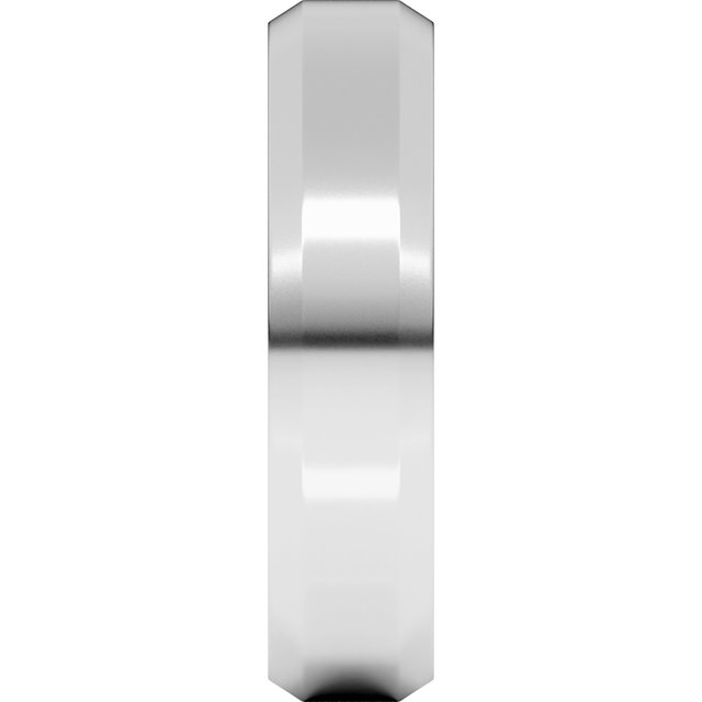 Sterling Silver Beveled-Edge Comfort-Fit Flat Band