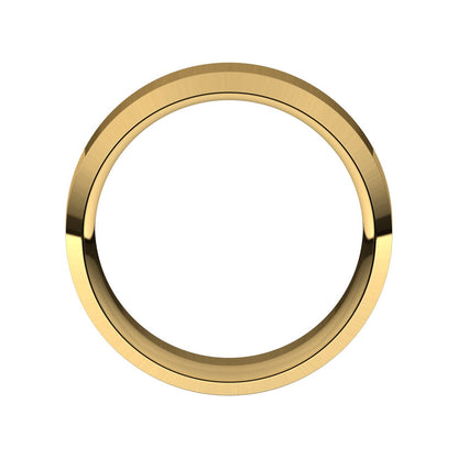 Beveled-Edge Comfort-Fit Flat Band, 7 mm